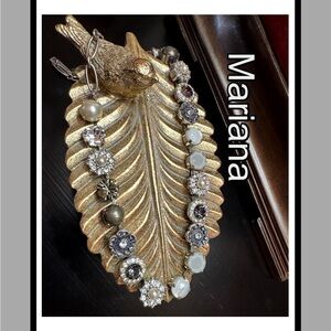 MARIANA Silver Bracelet featuring pearls, stones, and Swarovski glitz